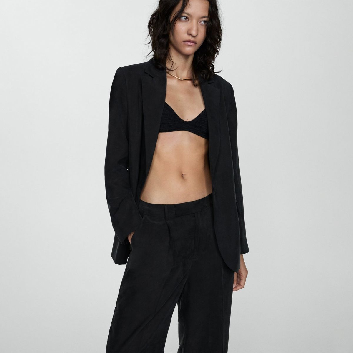 MANGO - Pantalón Straight Mujer Mango