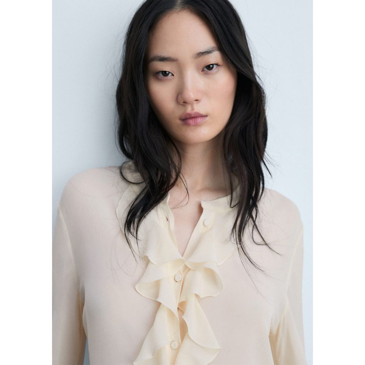 MANGO - Blusa Manga Larga Mujer Mango