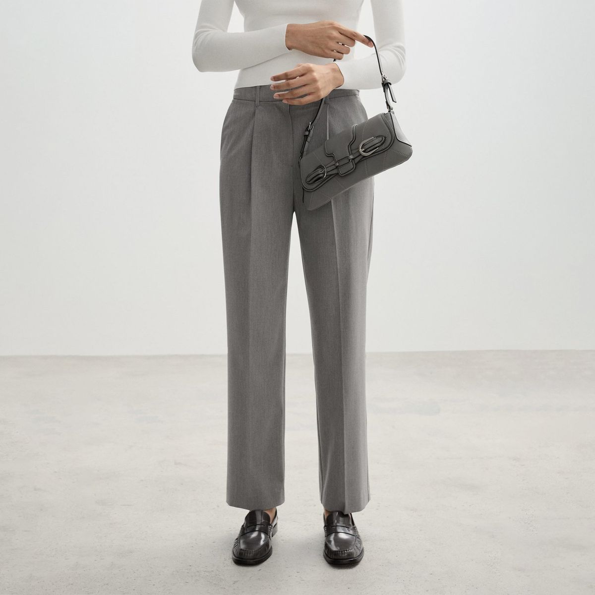 MANGO - Pantalón Straight Mujer Mango