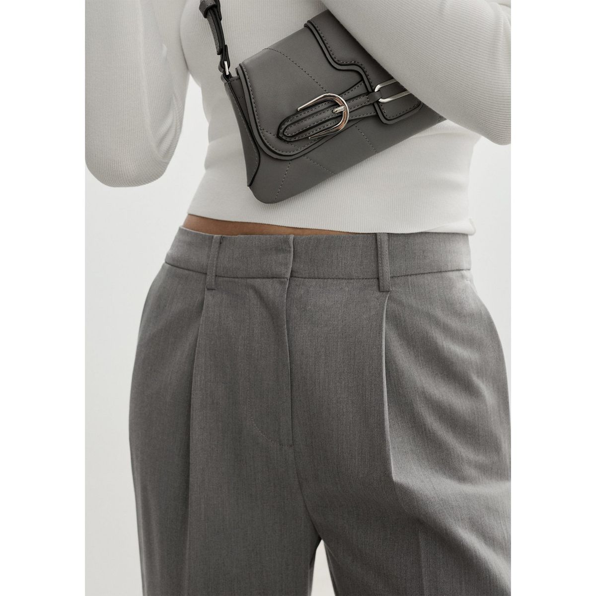 MANGO - Pantalón Straight Mujer Mango