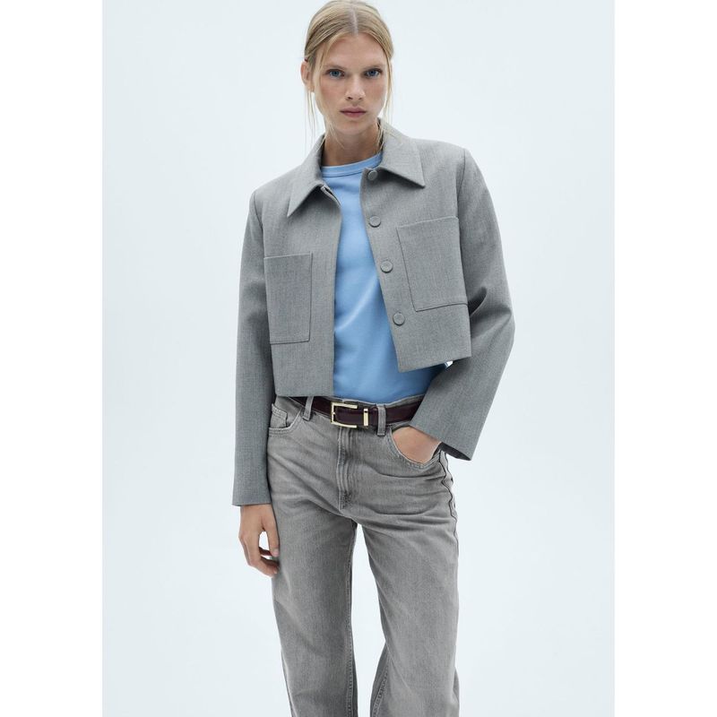 MANGO - Jean Straight Tiro Alto Mujer Mango