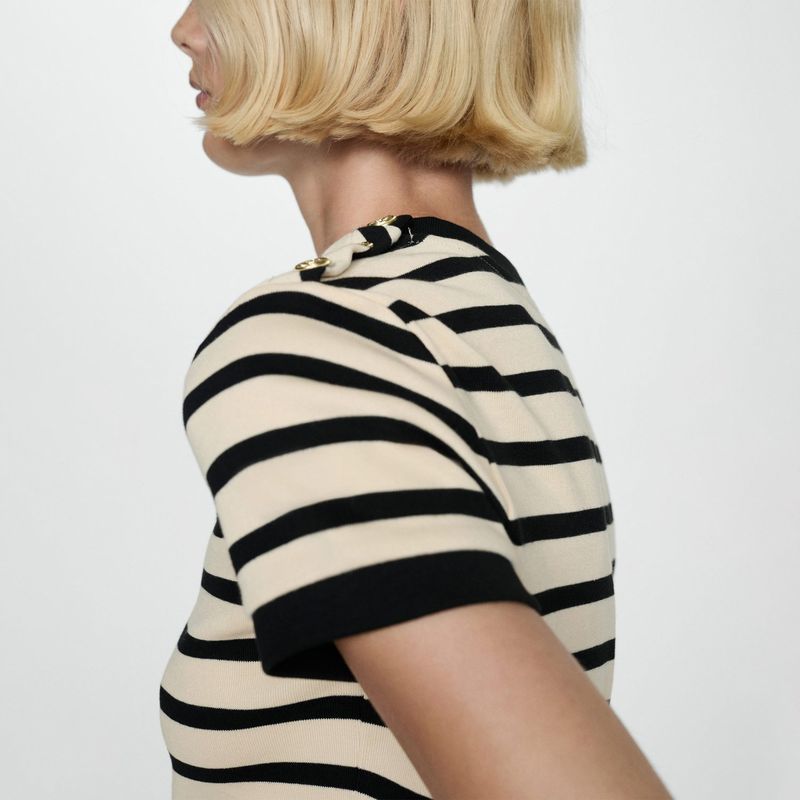 MANGO - Polo Manga Corta 100% Algodón Mujer Mango