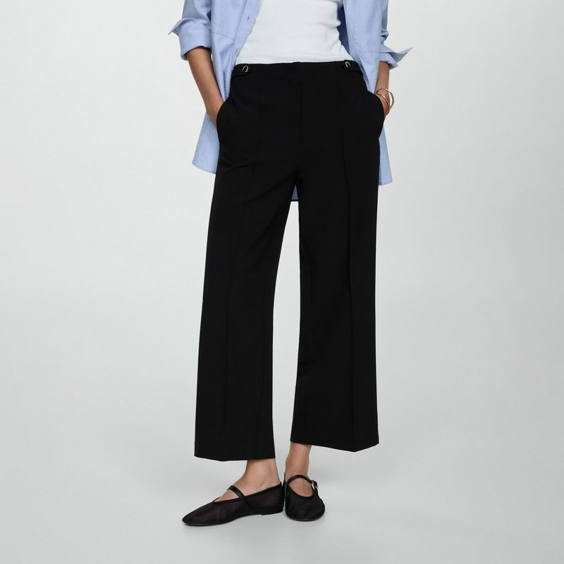 MANGO - Pantalón Straight Mujer Mango