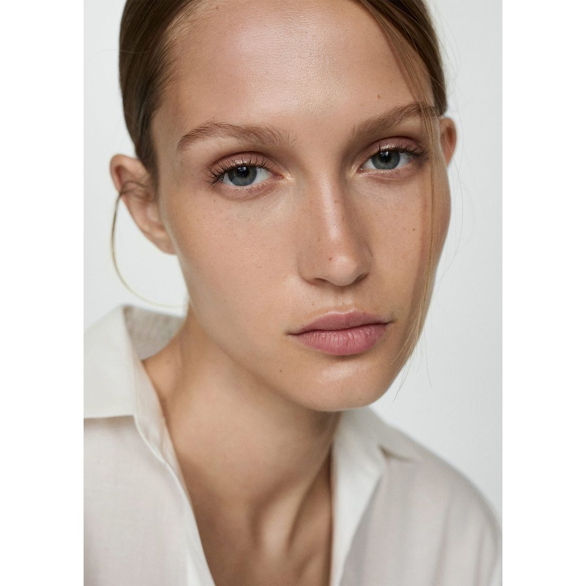 MANGO - Blusa Manga Larga 100% Algodón Mujer Mango