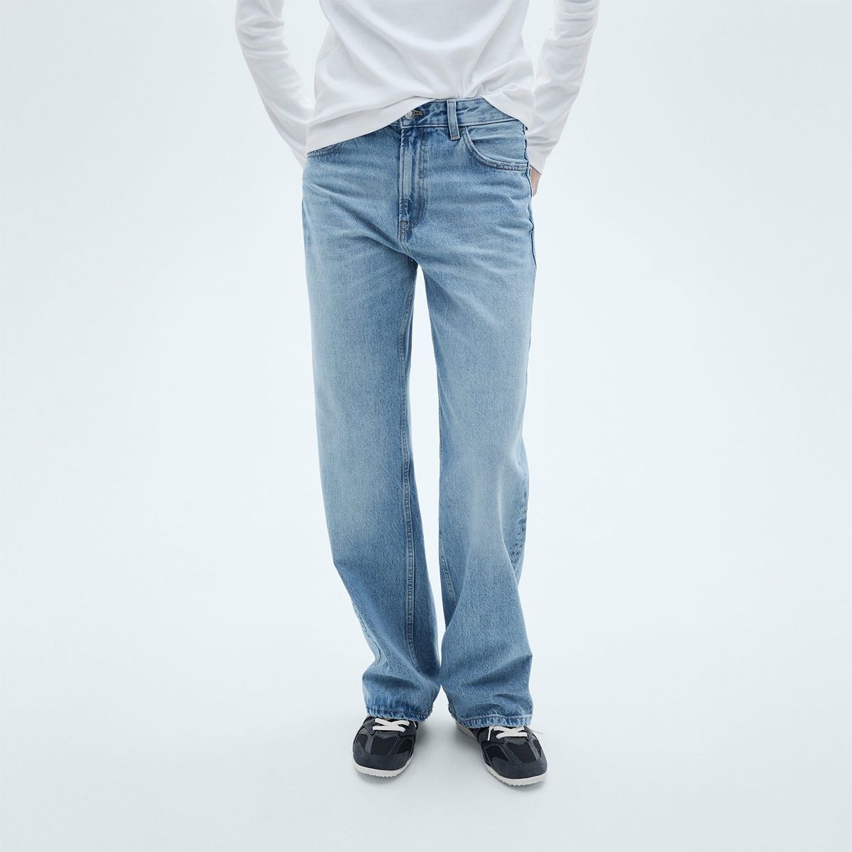 MANGO - Jean Straight Tiro Alto Mujer Mango