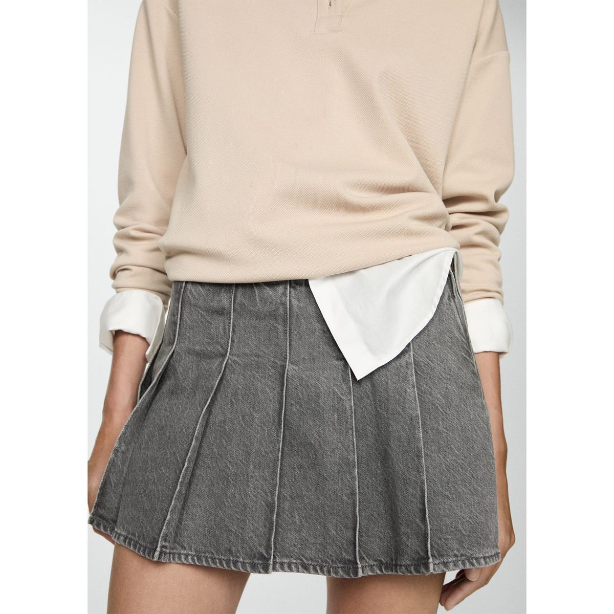 MANGO - Falda Corta 100% Algodón Mujer Mango