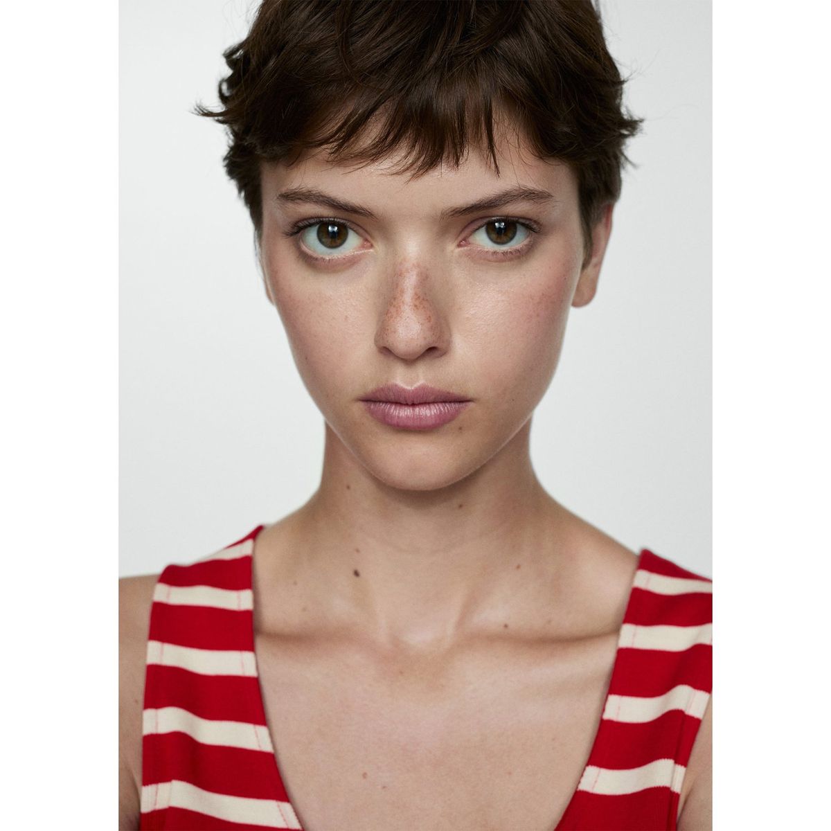 MANGO - Top Sin Mangas 100% Algodón Mujer Mango