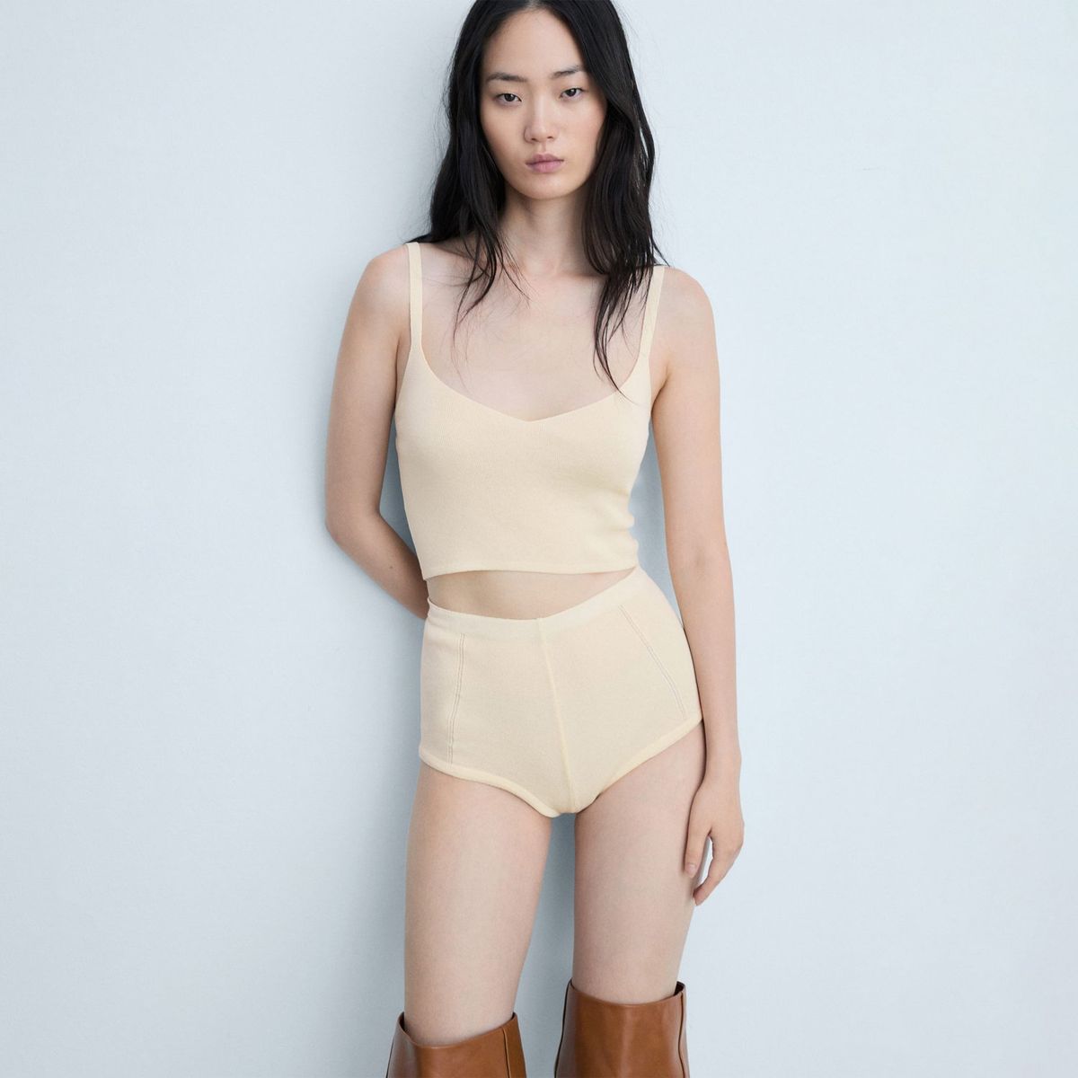 MANGO - Top Sin Mangas Mujer Mango