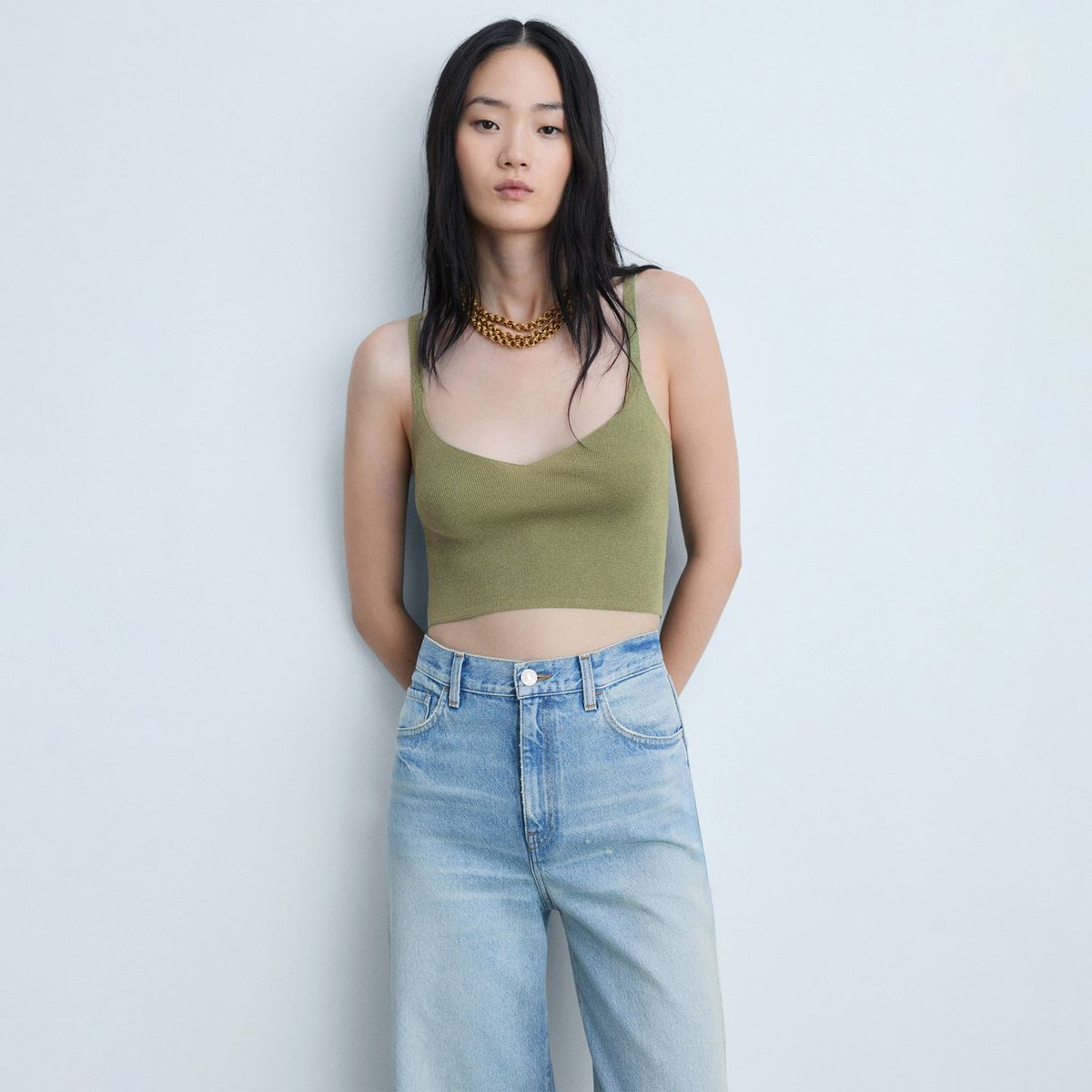 MANGO - Top Sin Mangas Mujer Mango