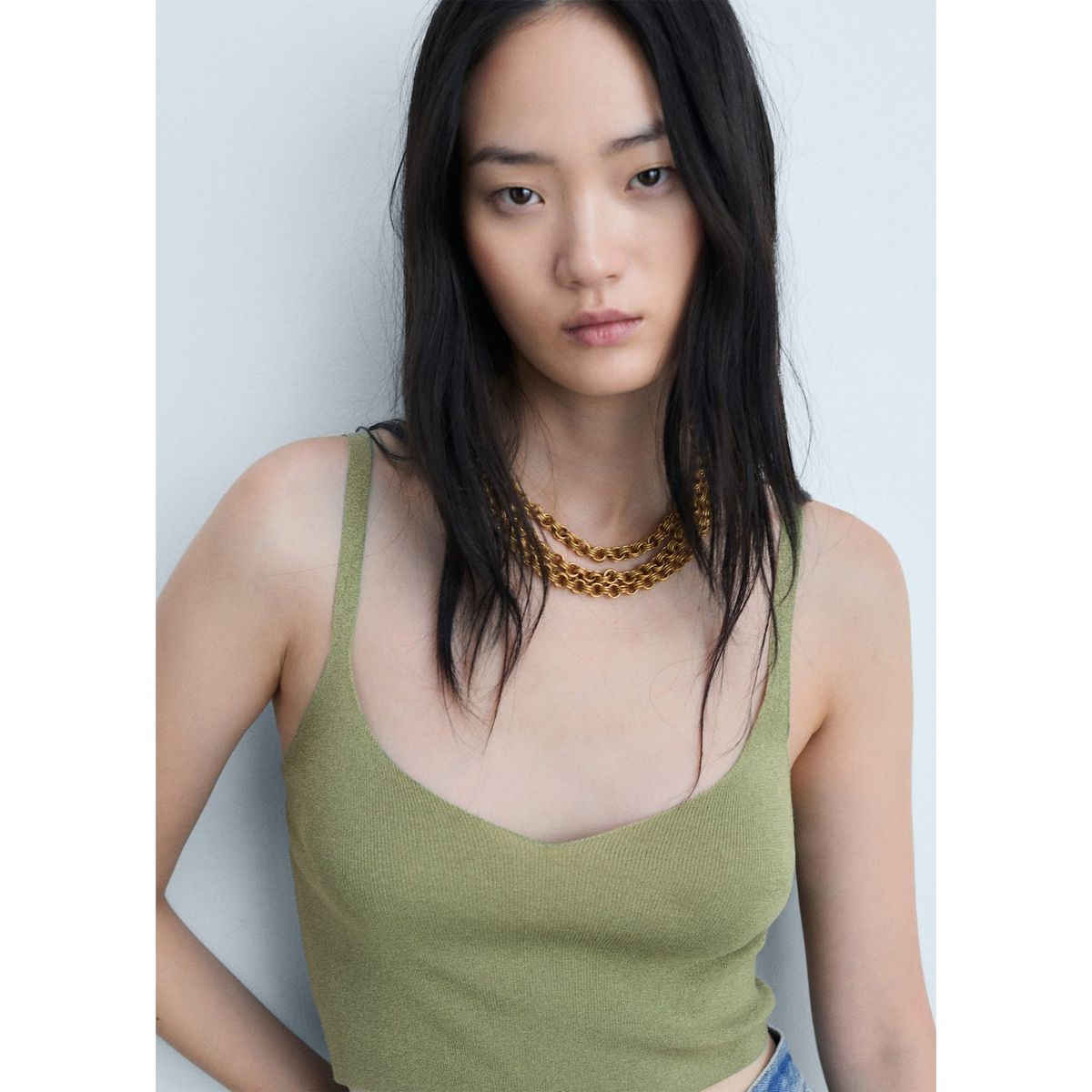 MANGO - Top Sin Mangas Mujer Mango