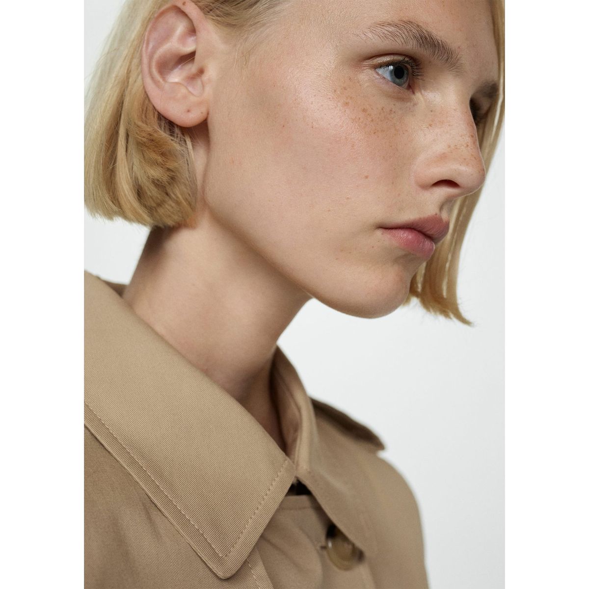 MANGO - Abrigo 100% Algodón Mujer Mango