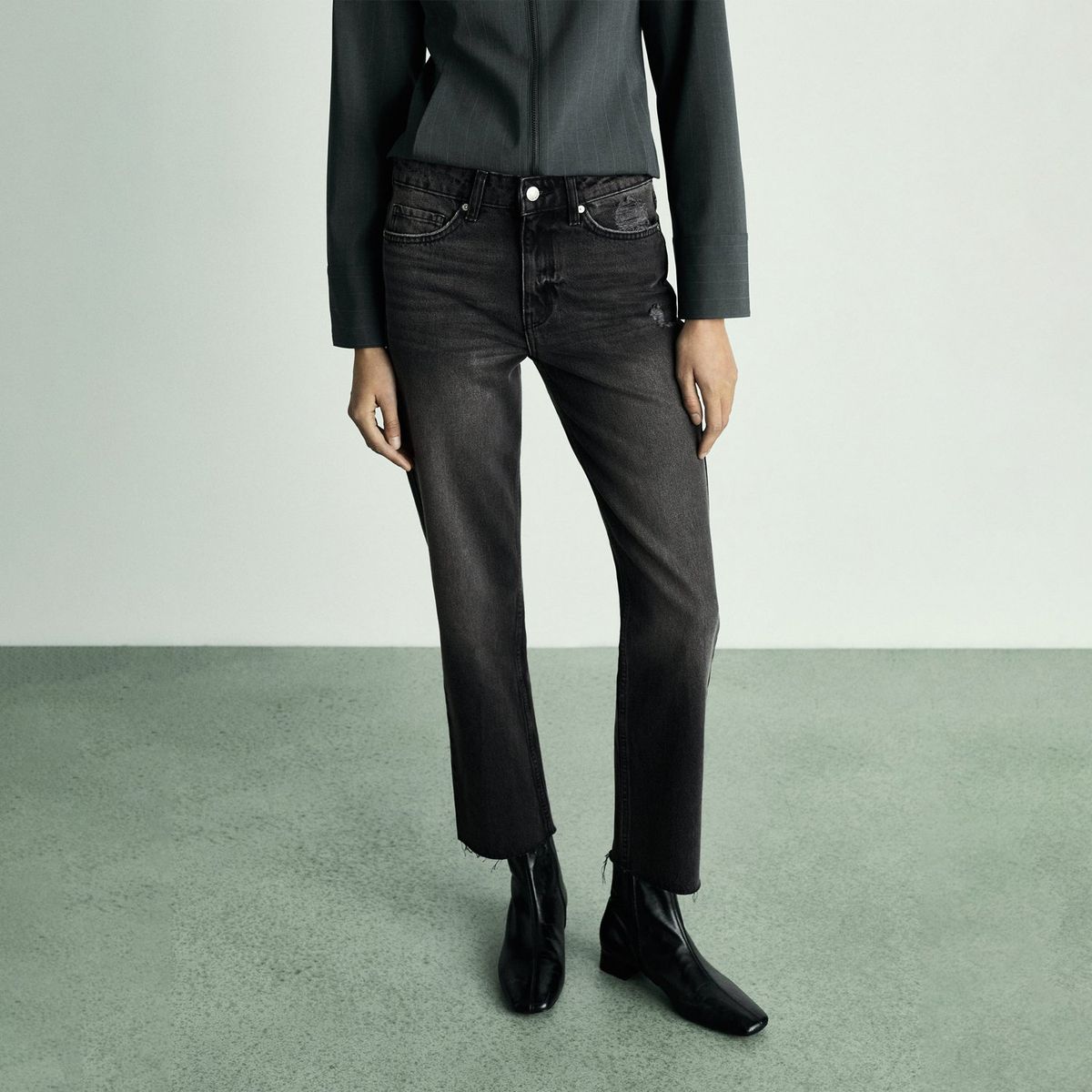 MANGO - Jean Straight 100% Algodón Mujer Mango