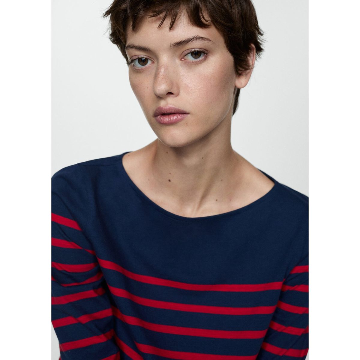 MANGO - Polo Manga Larga 100% Algodón Mujer Mango