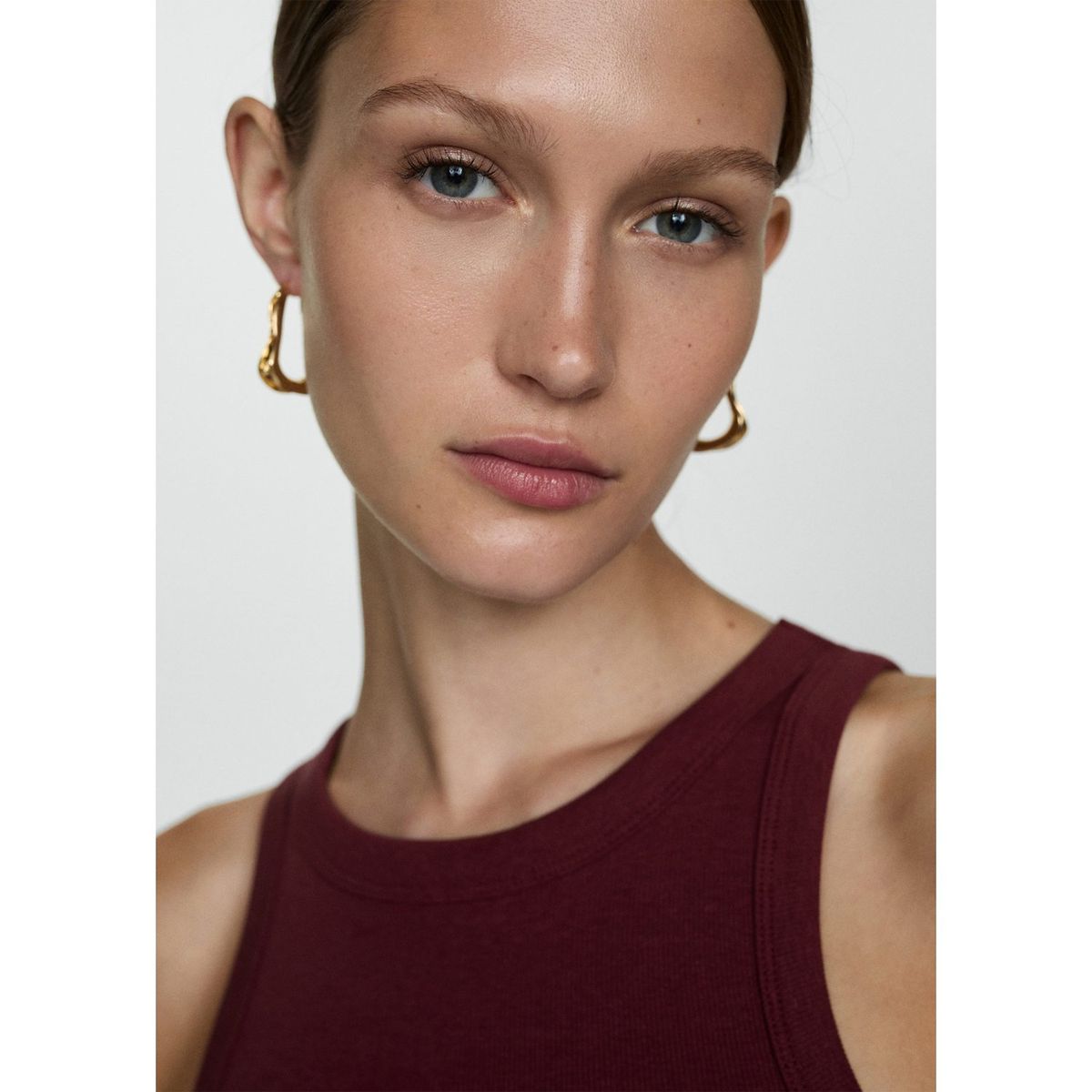 MANGO - Top Sin Mangas Algodón Mujer Mango