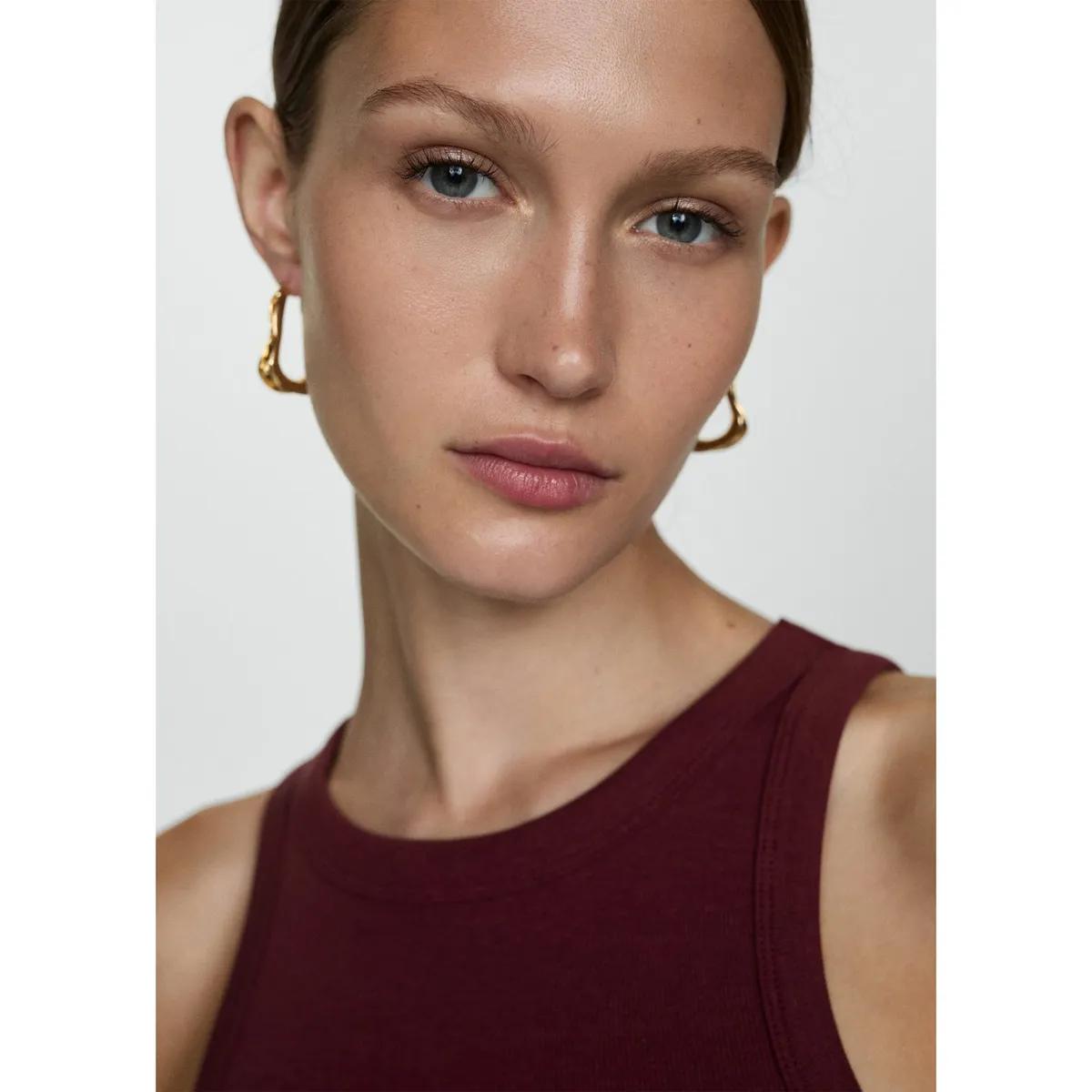 MANGO - Top Sin Mangas Algodón Mujer Mango