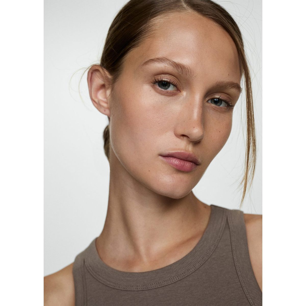 MANGO - Top Sin Mangas Algodón Mujer Mango