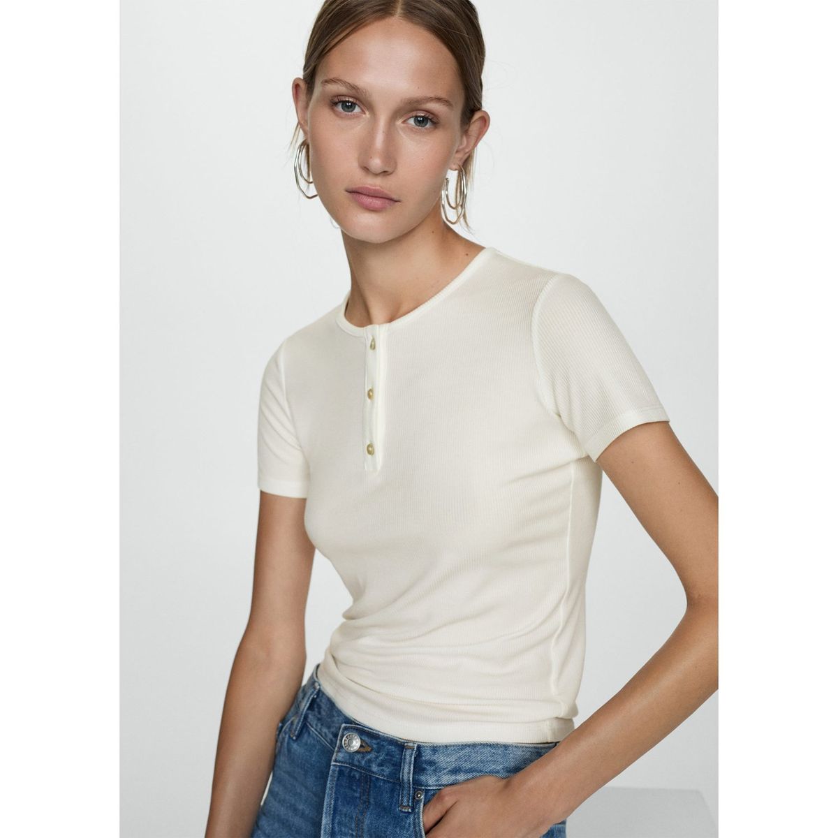 MANGO - Polo Manga Corta Mujer Mango