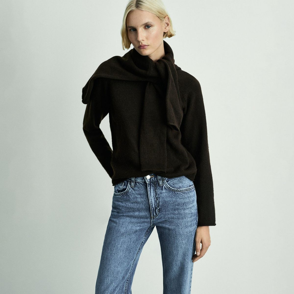 MANGO - Jean Straight 100% Algodón Mujer Mango