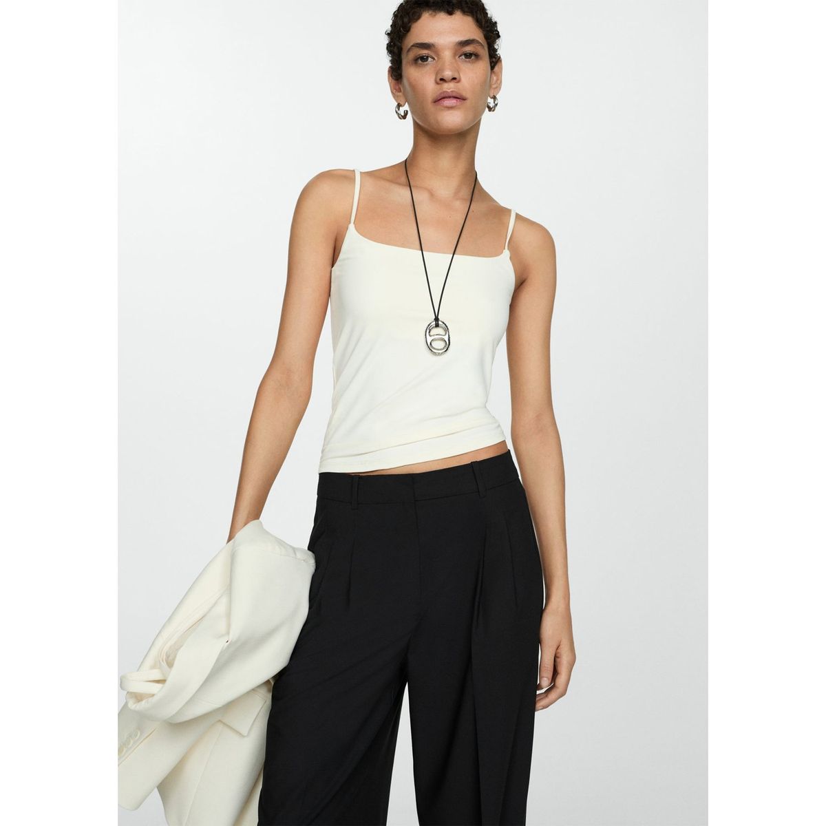 MANGO - Pantalón Straight Mujer Mango