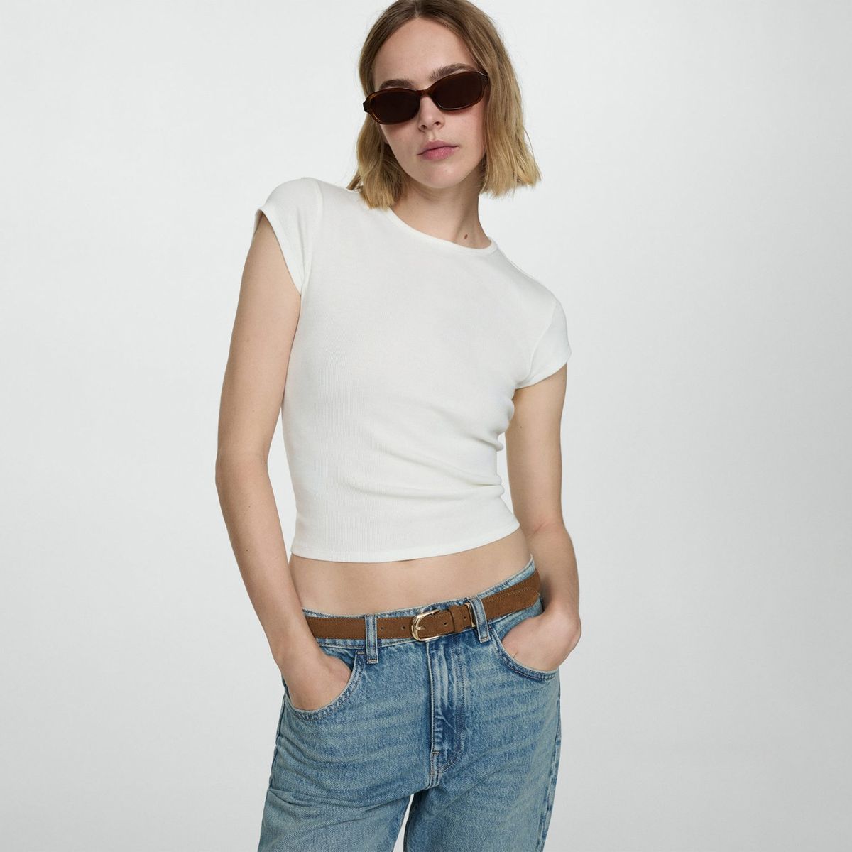 MANGO - Jean Straight 100% Algodón Mujer Mango