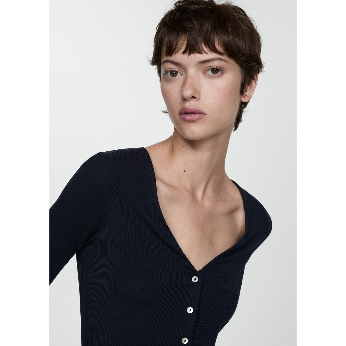 MANGO - Polo Manga Larga Mujer Mango