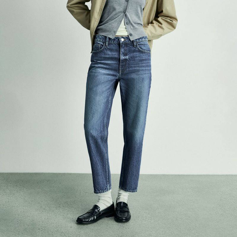 MANGO - Jean Mom 100% Algodón Mujer Mango