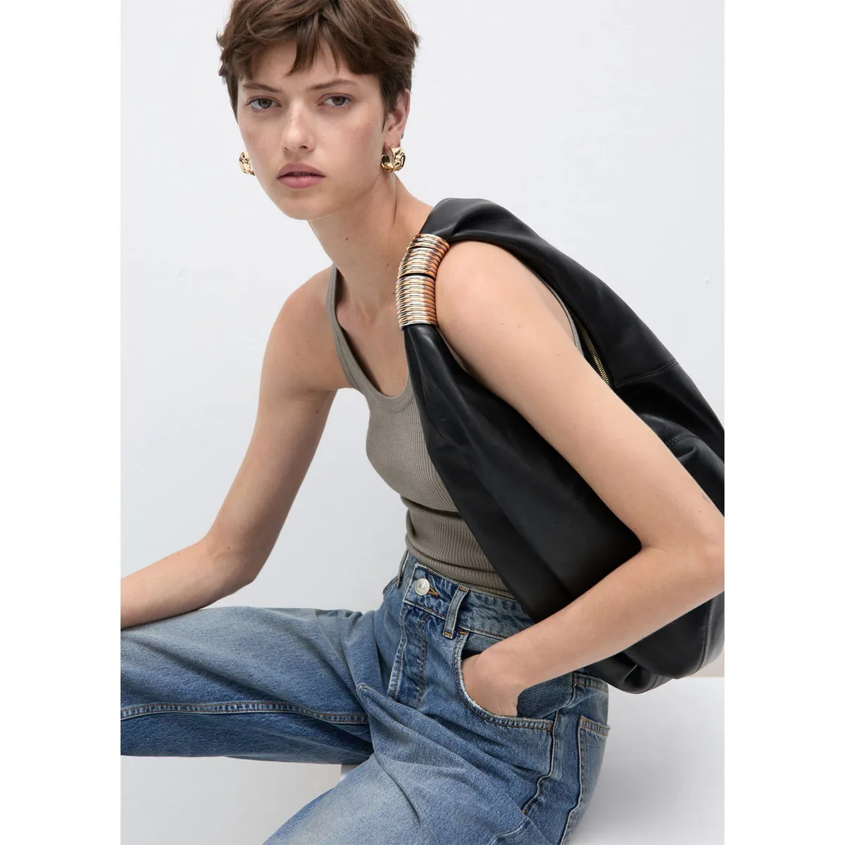 MANGO - Top Sin Mangas Mujer Mango