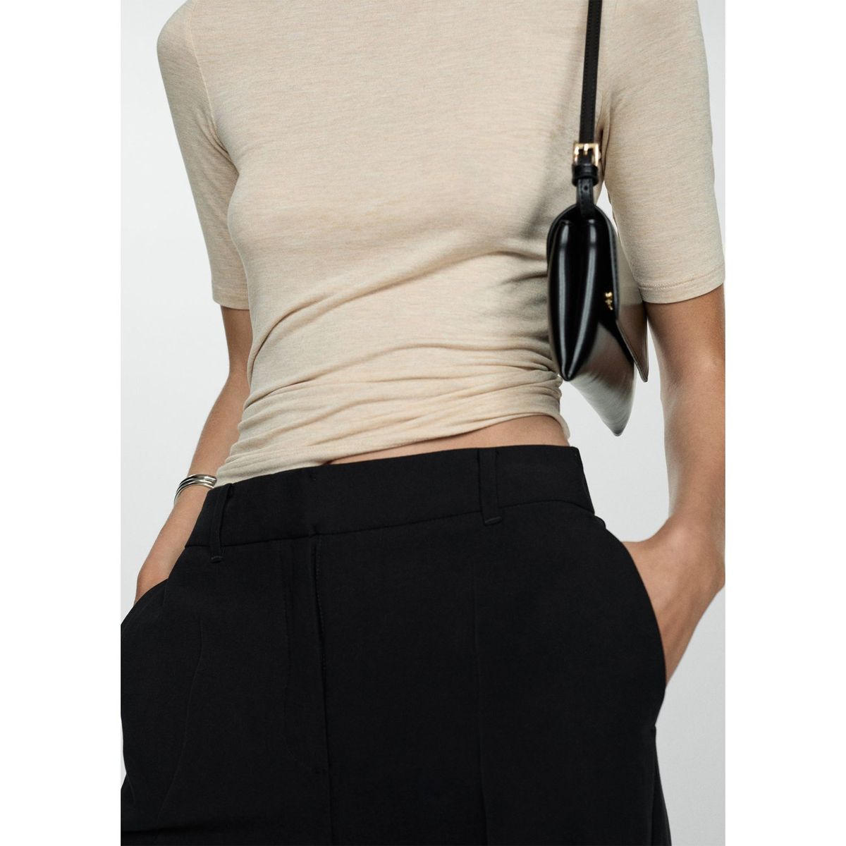 MANGO - Pantalón Wide Mujer Mango