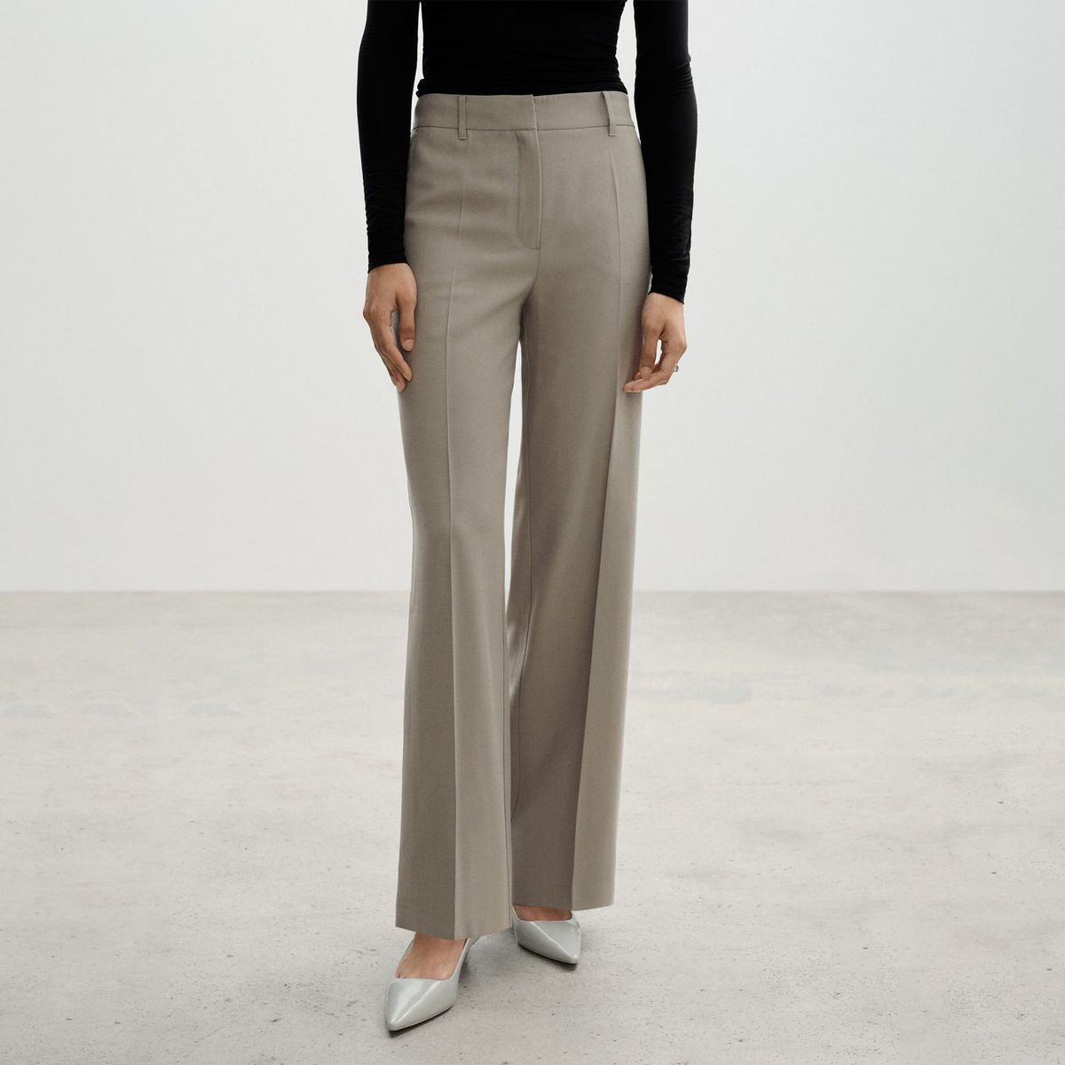 MANGO - Pantalón Wide Mujer Mango