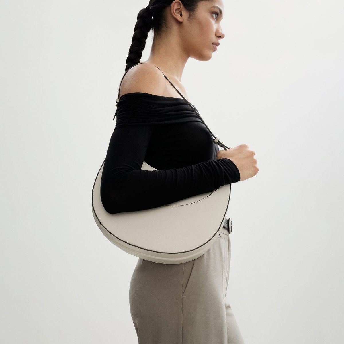 MANGO - Pantalón Wide Mujer Mango