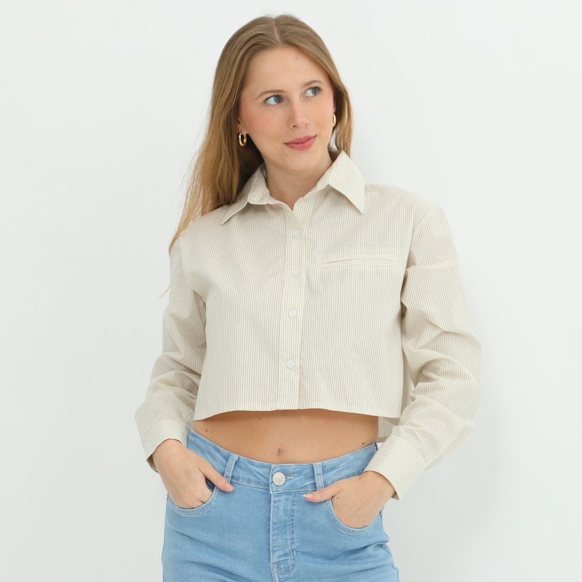 SYBILLA - Blusa Manga Larga 100% Algodón Mujer Sybilla