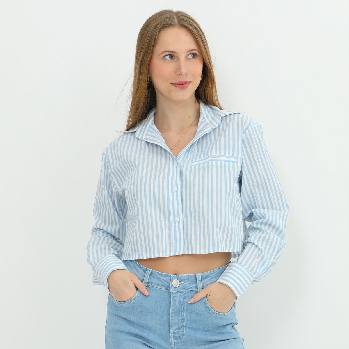 SYBILLA - Blusa Manga Larga 100% Algodón Mujer Sybilla