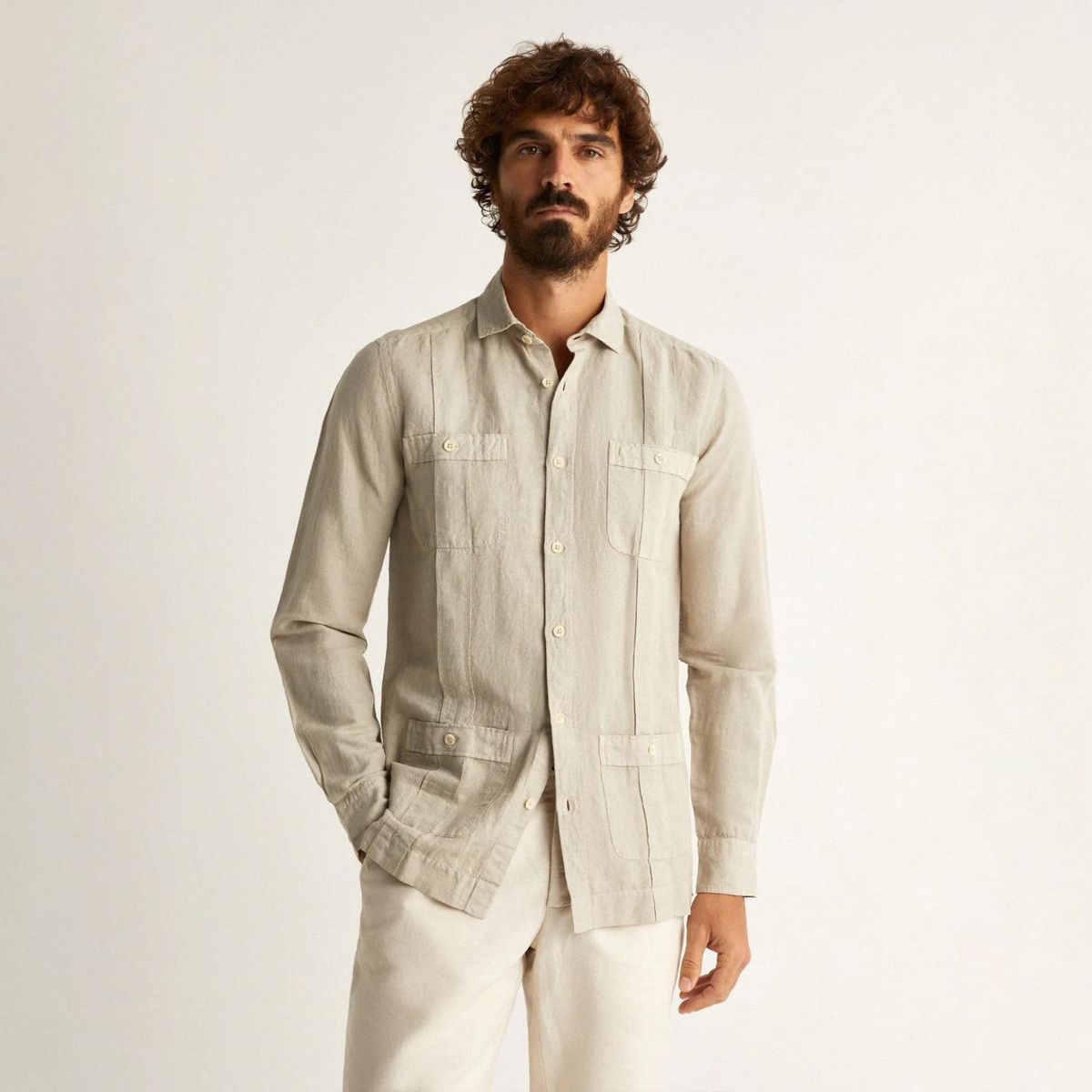 SCALPERS - Camisa Manga Larga Lino Hombre Scalpers