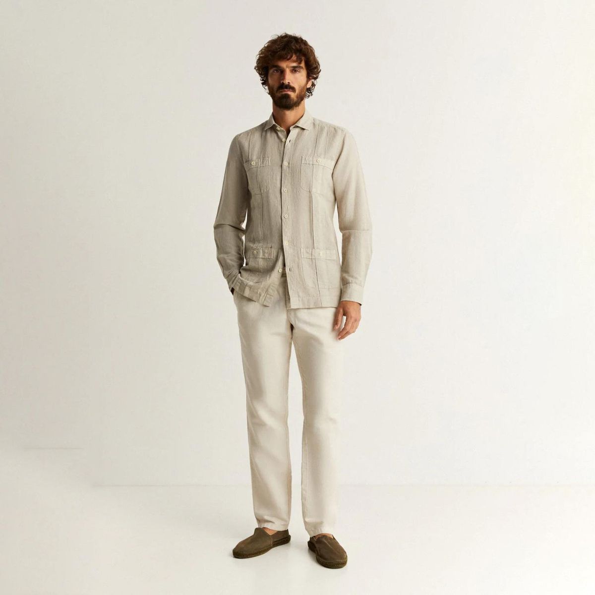 SCALPERS - Camisa Manga Larga Lino Hombre Scalpers