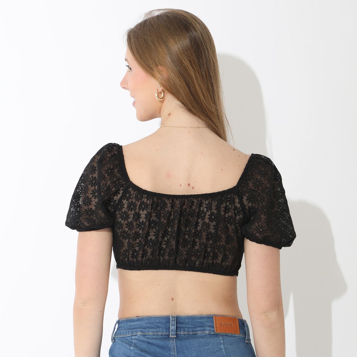 SYBILLA - Top Manga Corta Algodón Mujer Sybilla