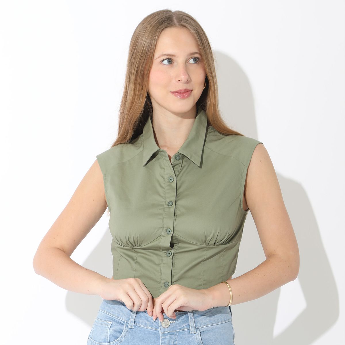 SYBILLA - Blusa Manga Larga 100% Algodón Mujer Sybilla