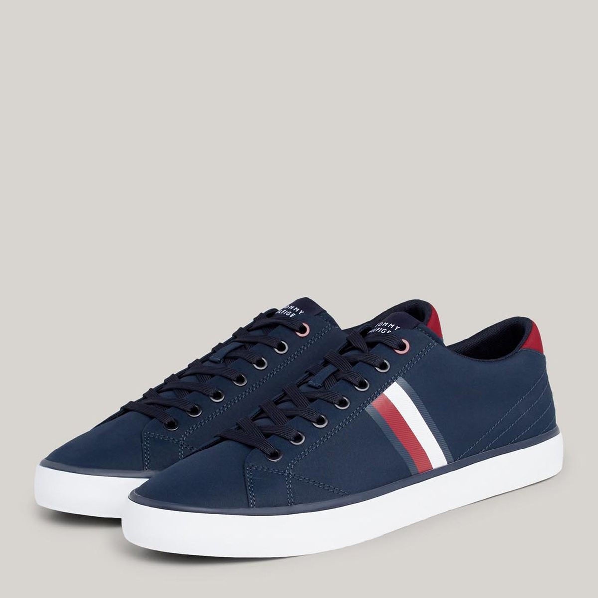 TOMMY HILFIGER - Zapatillas Urbanas Hombre Tommy Hilfiger Th Hi Vulc Low Strip Azul