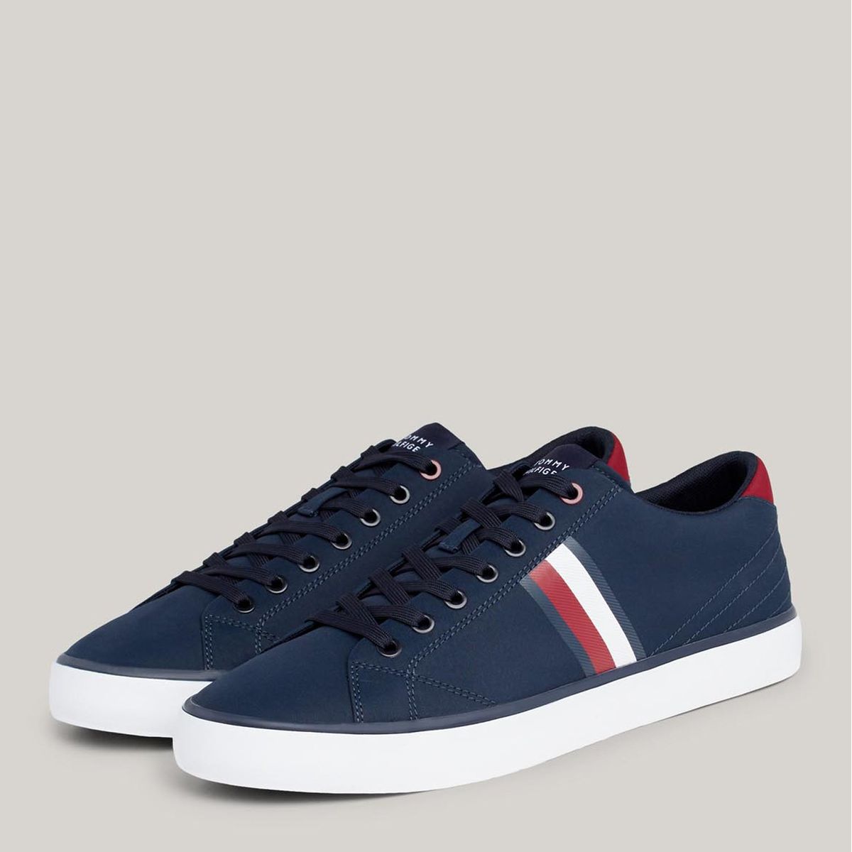 TOMMY HILFIGER - Zapatillas Urbanas Hombre Tommy Hilfiger Th Hi Vulc Low Strip Azul