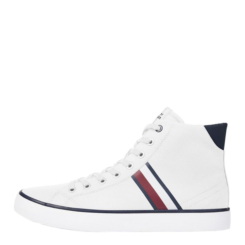 TOMMY HILFIGER - Zapatillas Urbanas Hombre Tommy Hilfiger Th Hi Vulc Stripes M Blanco