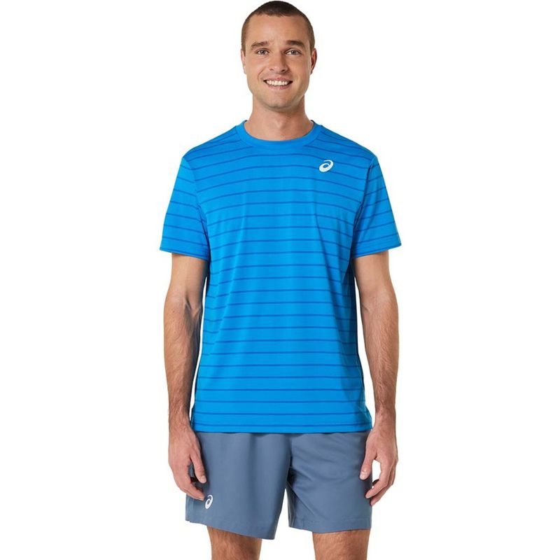 ASICS - Polo Deportivo Court Stripe Hombre Asics