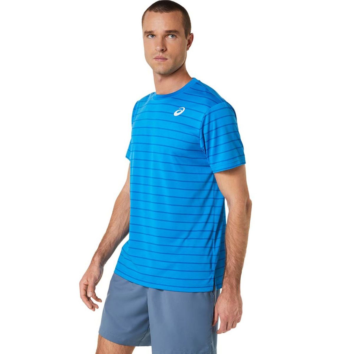 ASICS - Polo Deportivo Court Stripe Hombre Asics