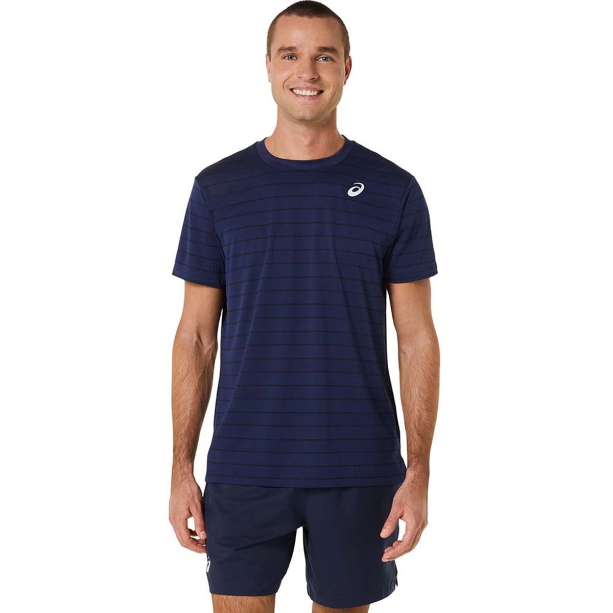 ASICS - Polo Deportivo Court Stripe Hombre Asics