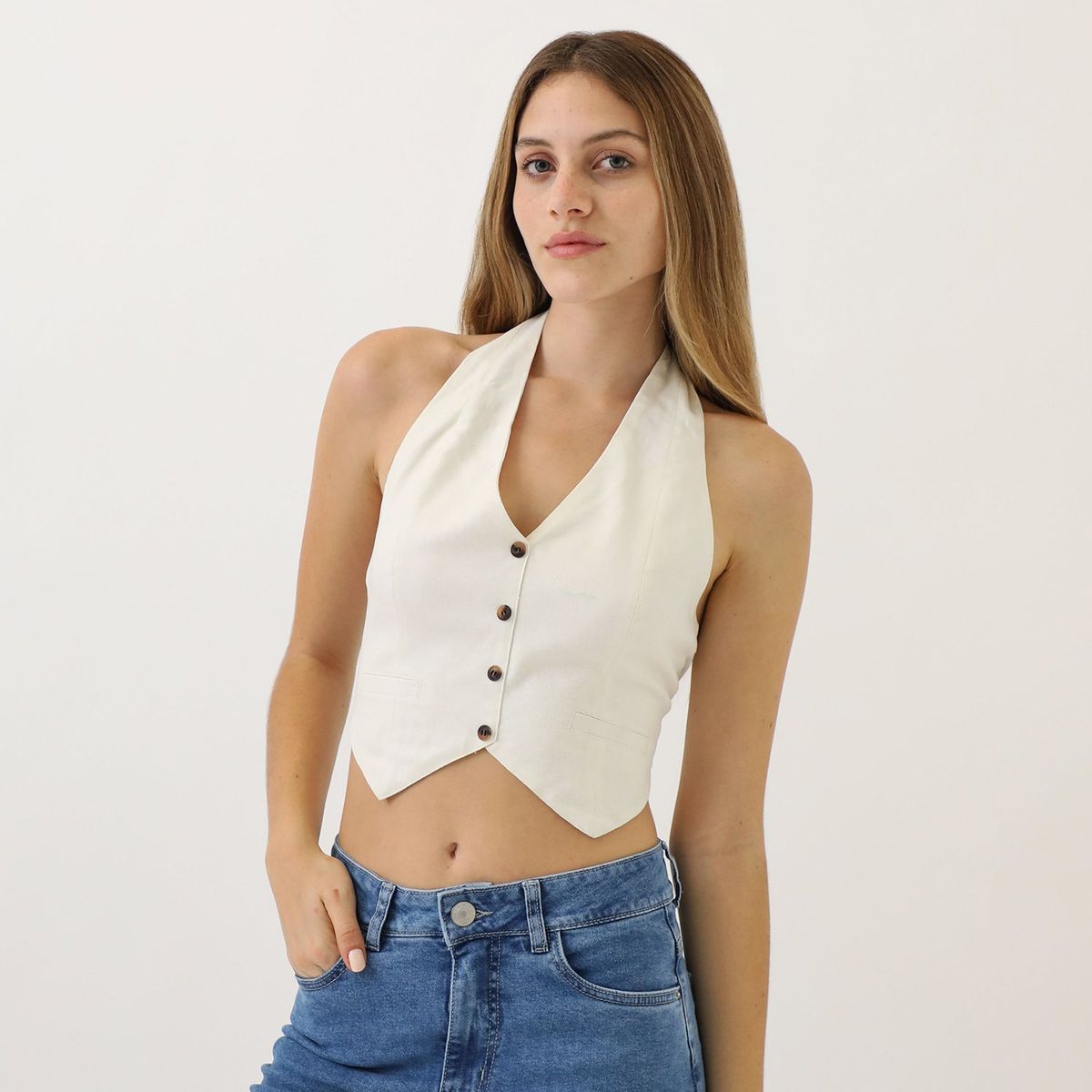 DENIMLAB - Chaleco 100% Algodón Mujer Denimlab