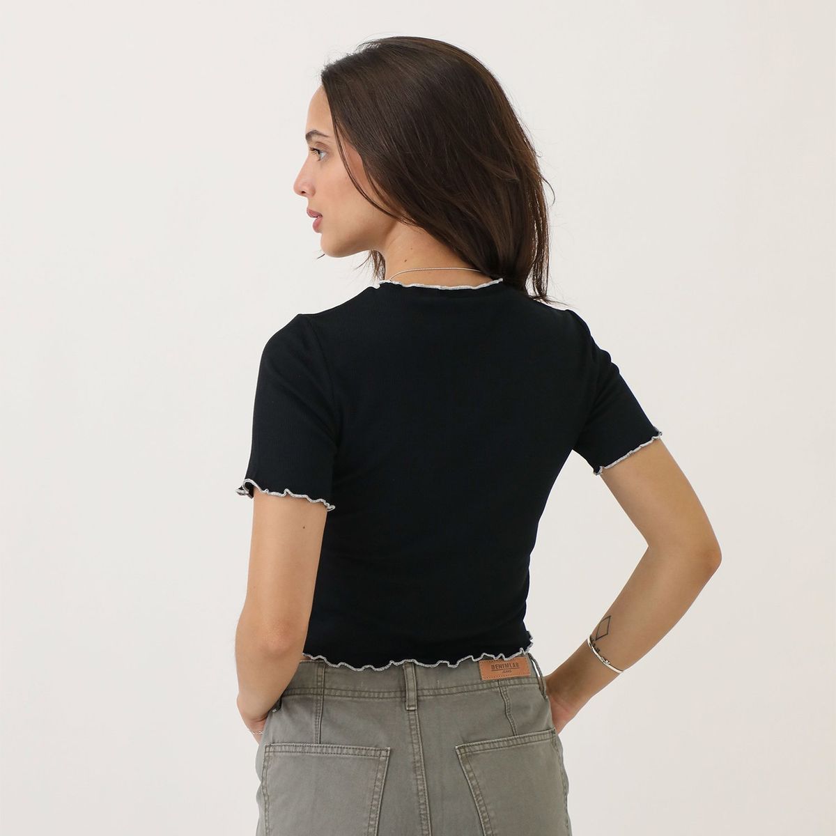 DENIMLAB - Top Manga Corta Algodón Mujer Denimlab