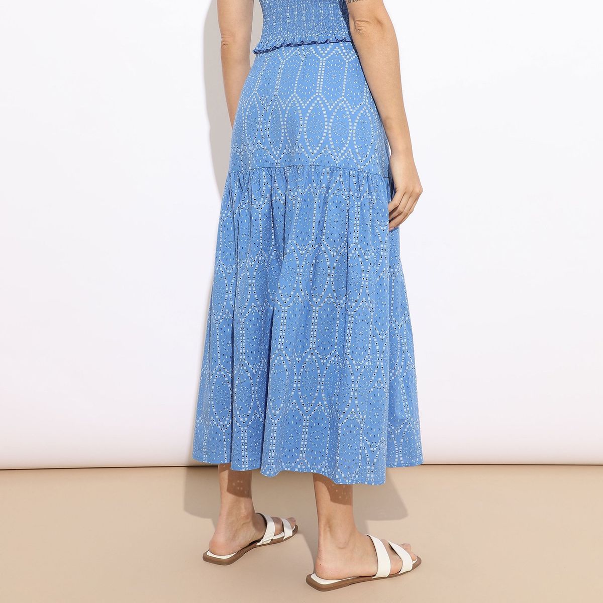 BASEMENT - Falda Larga 100% Algodón Mujer Basement