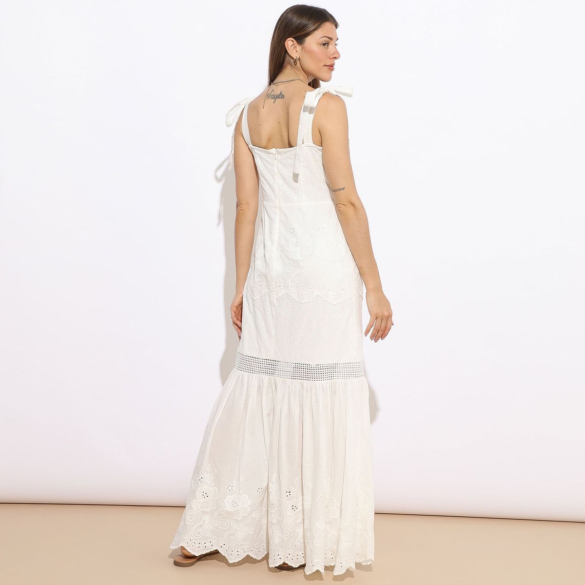 BASEMENT - Vestido Largo 100% Algodón Mujer Basement