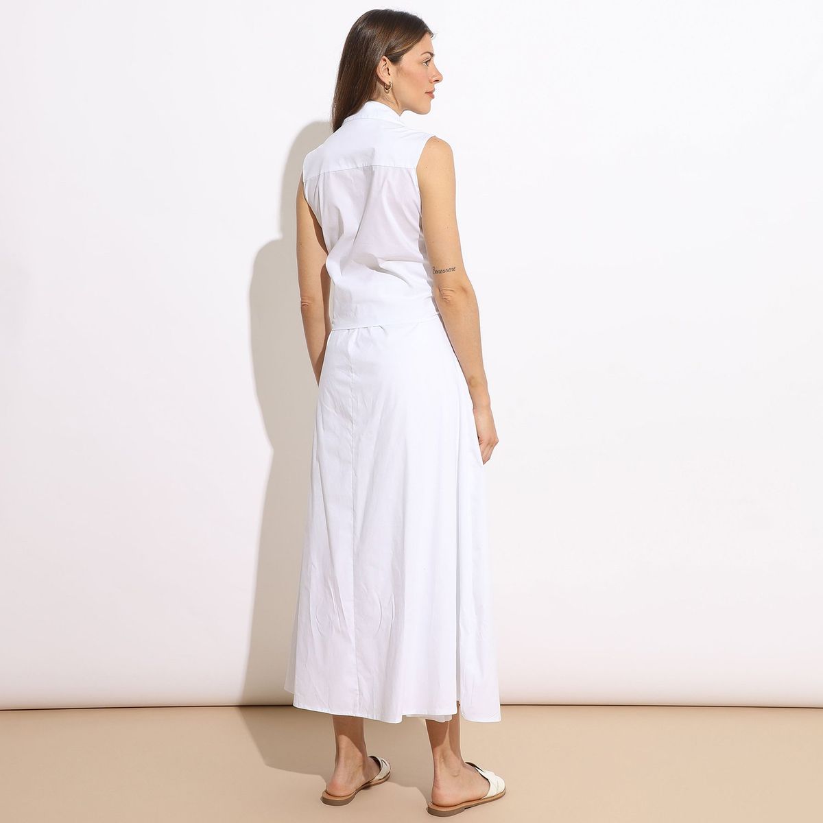 BASEMENT - Vestido Largo Algodón Mujer Basement