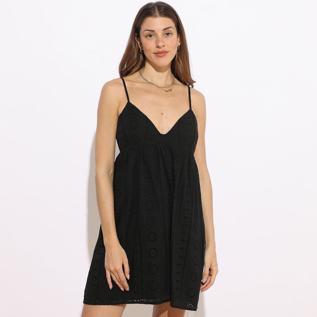 BASEMENT - Vestido Corto 100% Algodón Mujer Basement