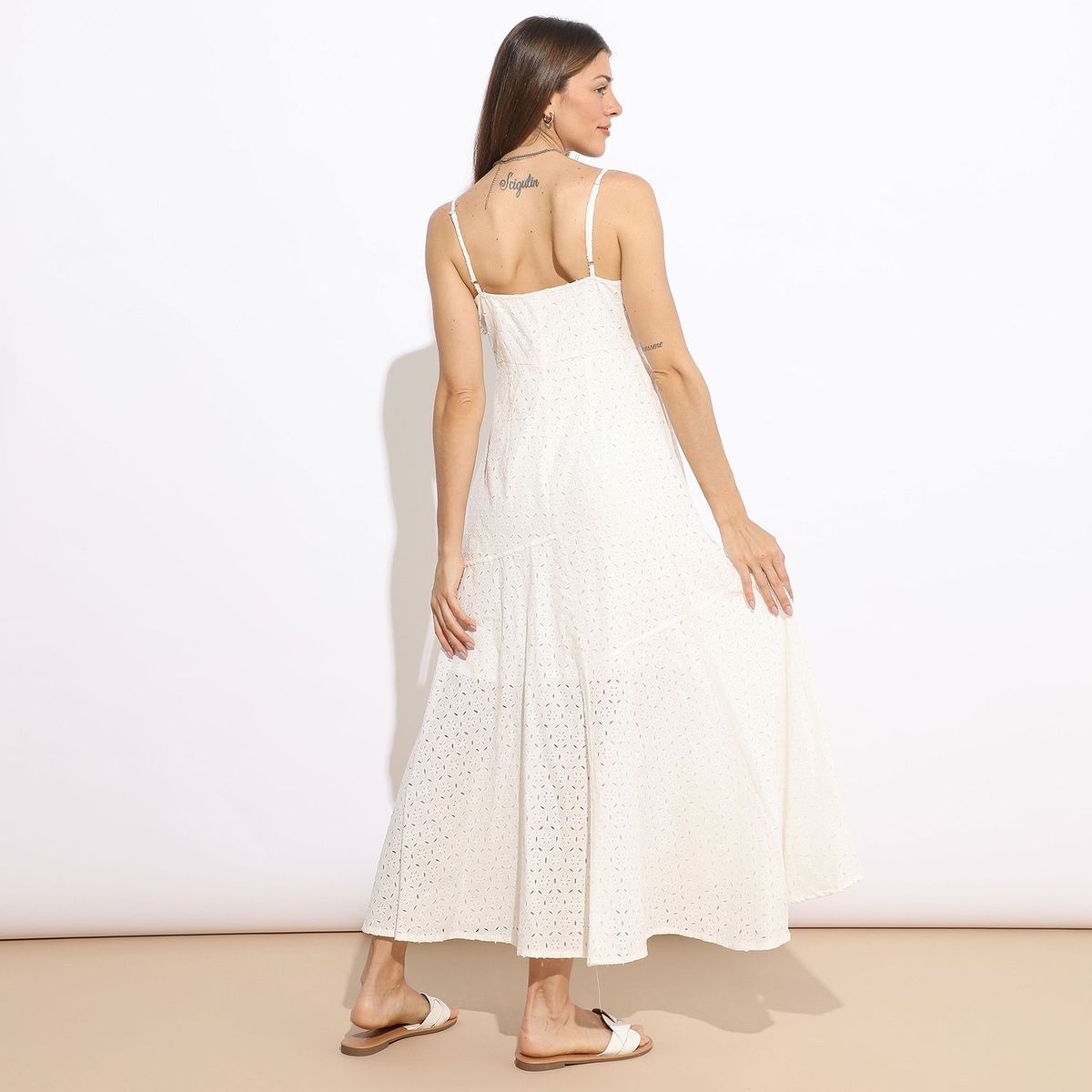 BASEMENT - Vestido Largo 100% Algodón Mujer Basement