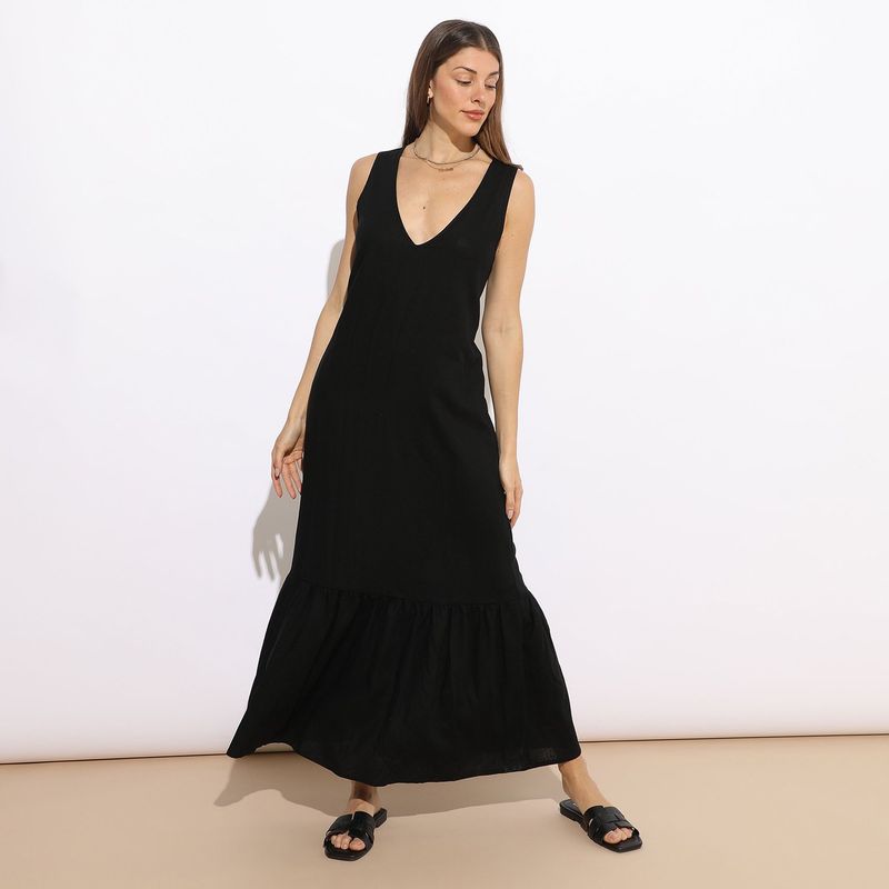 BASEMENT - Vestido Largo Casual Mujer Basement